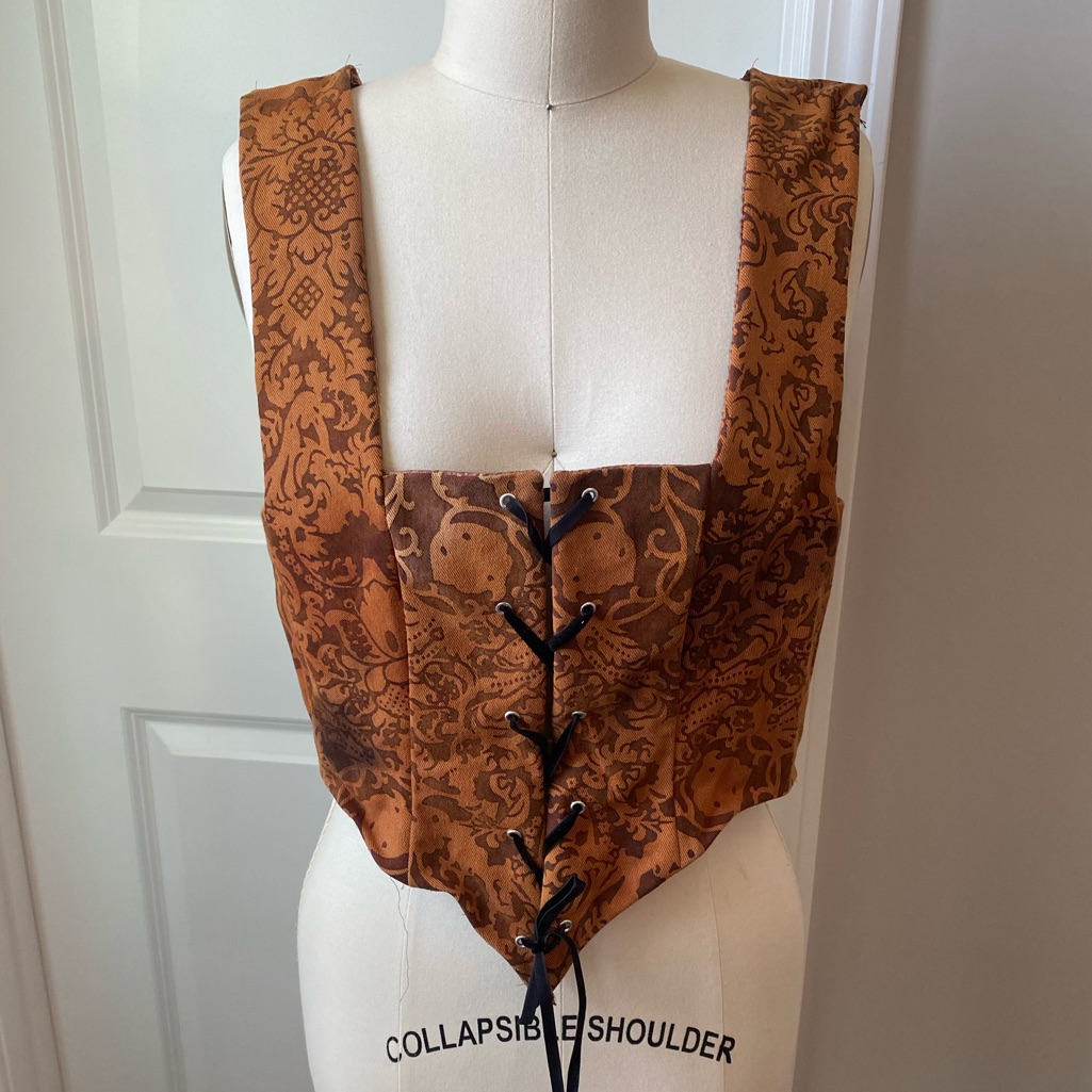 Handmade Antiqued Renaissance Medieval Peasant Corset